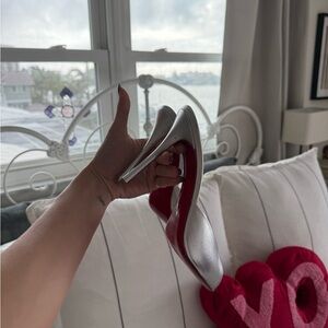 Christian Louboutin Silver Stiletto Heels